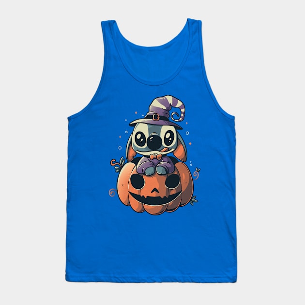 Ohana Pumpkin Funny Spooky Halloween Experiment - Light Tank Top by eduely